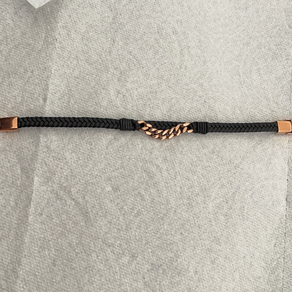 Men's gold and black bracelets